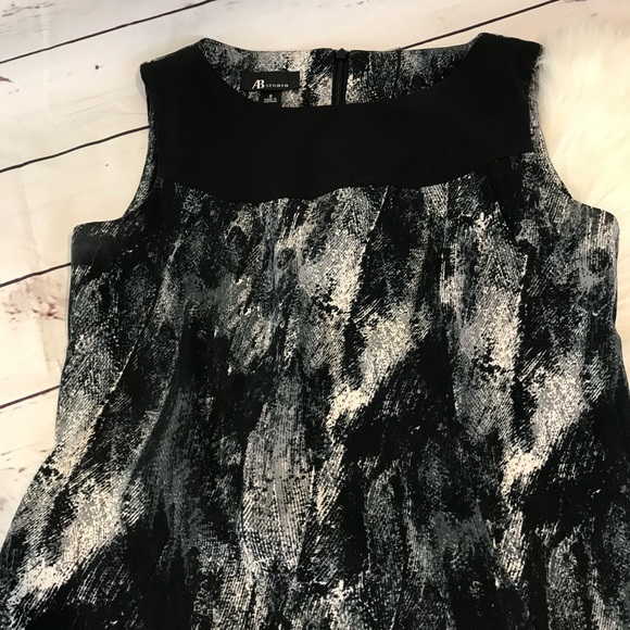 AB Studio size 8 gray, black & white sheath dress - Picture 2 of 6